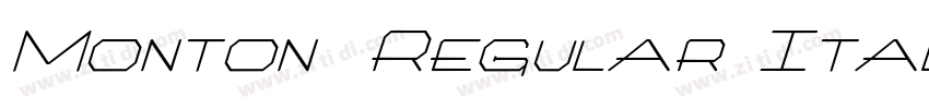 Monton Regular Itali字体转换